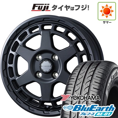 【新品 軽自動車】N-BOX タント スペーシア 夏タイヤ ホイール4本セット 155/65R14 ヨコハマ ブルーアース AE-01 ウェッズ ウェッズアドベンチャー マッドヴァンス X タイプS 14インチ