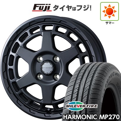 【新品 軽自動車】N-BOX タント スペーシア 夏タイヤ ホイール4本セット 155/65R14 ミレバー ハーモニック MP270(限定) ウェッズ ウェッズアドベンチャー マッドヴァンス X タイプS 14インチ