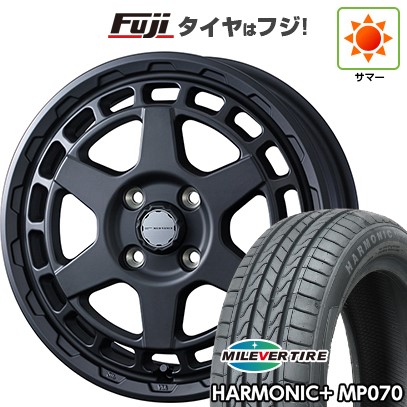 【新品 軽自動車】N-BOX タント スペーシア 夏タイヤ ホイール４本セット 165/55R15 ミレバー ハーモニック プラス MP070(限定) ウェッズ ウェッズアドベンチャー マッドヴァンス X タイプS 15インチ