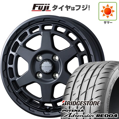 【新品 軽自動車】N-BOX タント スペーシア 夏タイヤ ホイール4本セット 165/55R15 ブリヂストン ポテンザ アドレナリン RE004 ウェッズ ウェッズアドベンチャー マッドヴァンス X タイプS 15インチ