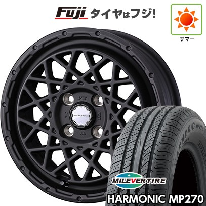 【新品 軽自動車】N-BOX タント スペーシア 夏タイヤ ホイール４本セット 155/65R14 ミレバー ハーモニック MP270(限定) ウェッズ ウェッズアドベンチャー マッドヴァンス 09 14インチ