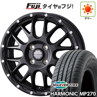 【新品 軽自動車】N-BOX タント スペーシア 夏タイヤ ホイール4本セット 155/65R14 ミレバー ハーモニック MP270(限定) ウェッズ ウェッズアドベンチャー マッドヴァンス 08 14インチ