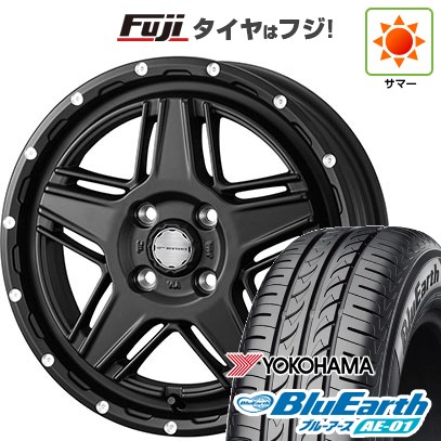 【新品 軽自動車】N-BOX タント スペーシア 夏タイヤ ホイール4本セット 155/65R14 ヨコハマ ブルーアース AE-01 ウェッズ ウェッズアドベンチャー マッドヴァンス 07 14インチ