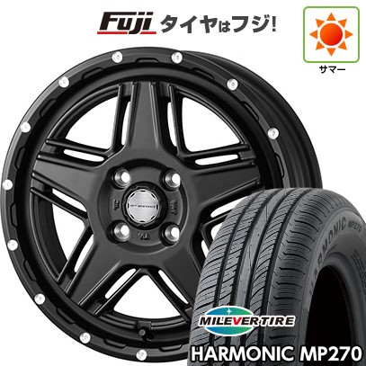 【新品 軽自動車】N-BOX タント スペーシア 夏タイヤ ホイール4本セット 155/65R14 ミレバー ハーモニック MP270(限定) ウェッズ ウェッズアドベンチャー マッドヴァンス 07 14インチ