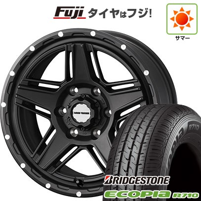 【新品】ハイエース200系 夏タイヤ ホイール４本セット 195/80R15 107/105N ブリヂストン エコピア R710 ウェッズアドベンチャー マッドヴァンス 07 15インチ
