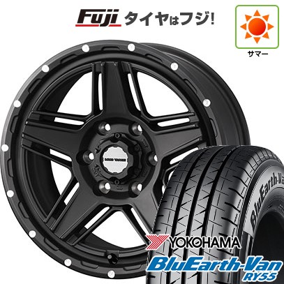【新品】ハイエース200系 夏タイヤ ホイール４本セット 195/80R15 107/105N ヨコハマ ブルーアース Van RY55 ウェッズアドベンチャー マッドヴァンス 07 15インチ