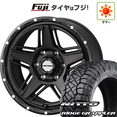 【パンク保証付き】プラド/ハイラックス 夏タイヤ ホイール4本セット 265/70R17 ニットー リッジグラップラー WEDS ウェッズアドベンチャー マッドヴァンス 07 17インチ