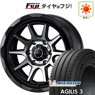 【新品】ハイエース200系 夏タイヤ ホイール４本セット 195/80R15 108/106S ミシュラン アジリス3 ウェッズアドベンチャー マッドヴァンス 06 15インチ