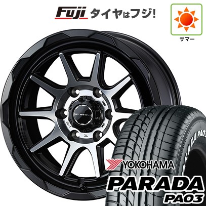 【新品】ハイエース200系 夏タイヤ ホイール4本セット 215/65R16 109/107S ヨコハマ PARADA PA03 ホワイトレター ウェッズアドベンチャー マッドヴァンス 06 16インチ