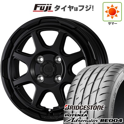 【新品 軽自動車】N-BOX タント スペーシア 夏タイヤ ホイール４本セット 165/55R15 ブリヂストン ポテンザ アドレナリン RE004 ウェッズ ウェッズアドベンチャー スタットベルク 15インチ