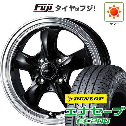 【新品 軽自動車】N-BOX タント スペーシア 夏タイヤ ホイール4本セット 155/65R14 ダンロップ エナセーブ EC204 ウェッズ グラフト 5S 14インチ