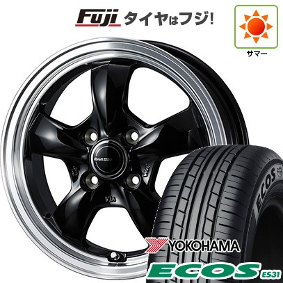 【新品 軽自動車】N-BOX タント スペーシア 夏タイヤ ホイール4本セット 165/55R15 ヨコハマ エコス ES31 ウェッズ グラフト 5S 15インチ