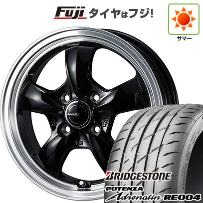 【新品 軽自動車】N-BOX タント スペーシア 夏タイヤ ホイール4本セット 165/55R15 ブリヂストン ポテンザ アドレナリン RE004 ウェッズ グラフト 5S 15インチ