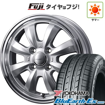 【新品 軽自動車】N-BOX タント スペーシア 夏タイヤ ホイール4本セット 155/65R14 ヨコハマ ブルーアース ES32 ウェッズ グラフト 8S 14インチ