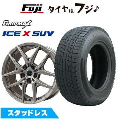 【新品】輸入車用 BMW X3（G45） スタッドレスタイヤ ホイール4本セット 225/60R18 グリップマックス アイスX SUV BSW ブラックサイドウォール(限定) ビッグウエイ AFG VX(マットチタン) 8J 18インチ(送料無料)