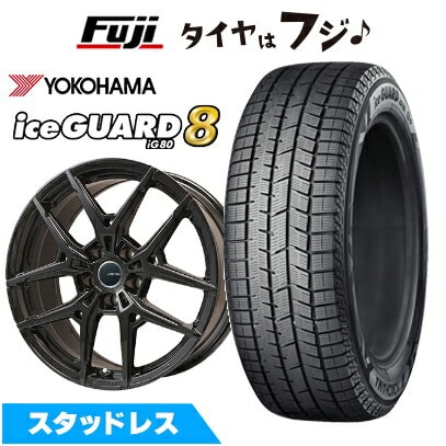 【パンク保証付き】【新品】輸入車用 BMW X3（G45） スタッドレスタイヤ ホイール4本セット 225/60R18 ヨコハマ アイスガード8 エイトIG80 ビッグウエイ AFG VX(マットブラック) 8J 18インチ(送料無料)