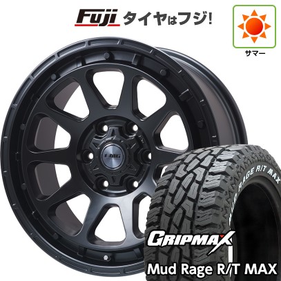 プラド/ハイラックス 夏タイヤ ホイール４本セット 265/70R17 グリップマックス マッドレイジR/T MAX RWL(限定) レアマイスター LMG DIEZ マットブラック 17インチ