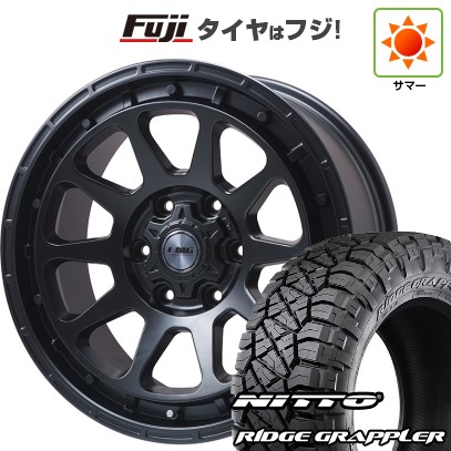 【パンク保証付き】プラド/ハイラックス/トライトン(GSR) 夏タイヤ ホイール４本セット 265/65R17 ニットー リッジグラップラー レアマイスター LMG DIEZ マットブラック 17インチ