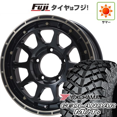 【新品】ジムニー 夏タイヤ ホイール4本セット 195/80R16 ヨコハマ ジオランダー M/T+ G001J レアマイスター LMG DIEZ グロスブラック/ブロンズクリア 16インチ