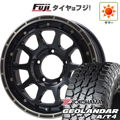 【新品】ジムニー 夏タイヤ ホイール4本セット 185/85R16 ヨコハマ ジオランダー A/T4 G018 WL/RBL レアマイスター LMG DIEZ グロスブラック/ブロンズクリア 16インチ