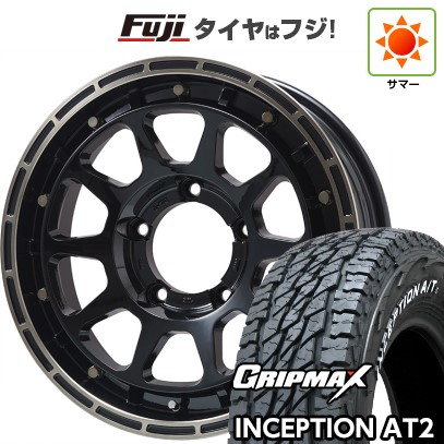 【新品】ジムニー 夏タイヤ ホイール４本セット 175/80R16 グリップマックス インセプション A/TII RWL(限定) レアマイスター LMG DIEZ グロスブラック/ブロンズクリア 16インチ