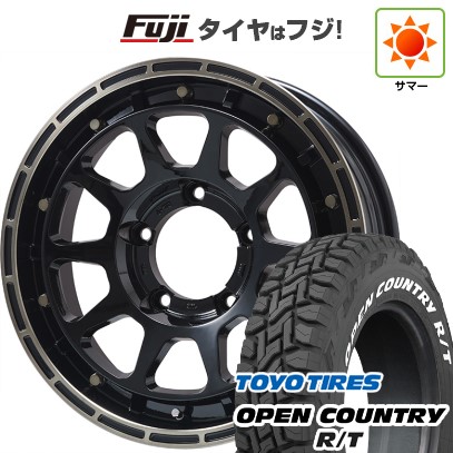 【新品】ジムニー 夏タイヤ ホイール4本セット 185/85R16 トーヨー オープンカントリー R/T RWL/RBL レアマイスター LMG DIEZ グロスブラック/ブロンズクリア 16インチ