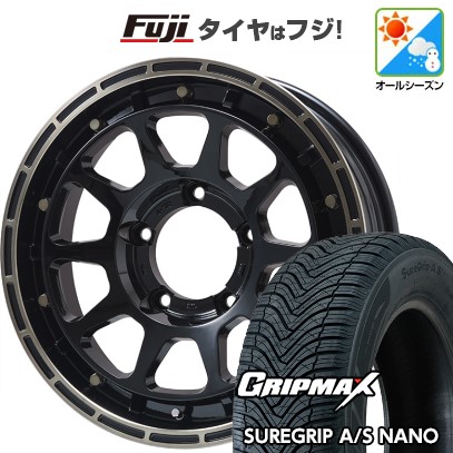 【新品】ジムニー オールシーズンタイヤ ホイール４本セット 175/80R16 グリップマックス シュアグリップ オールシーズン ナノ(限定) レアマイスター LMG DIEZ グロスブラック/ブロンズクリア 16インチ