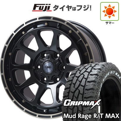 プラド/ハイラックス 夏タイヤ ホイール４本セット 265/70R17 グリップマックス マッドレイジR/T MAX RWL(限定) レアマイスター LMG DIEZ グロスブラック/ブロンズクリア 17インチ