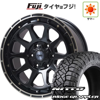【パンク保証付き】プラド/ハイラックス 夏タイヤ ホイール4本セット 265/70R17 ニットー リッジグラップラー レアマイスター LMG DIEZ グロスブラック/ブロンズクリア 17インチ