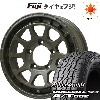 【新品】ジムニーシエラ 夏タイヤ ホイール4本セット 215/70R16 ブリヂストン デューラー A/T002 OWL/RBL レアマイスター LMG DIEZ オリーブグリーン 16インチ