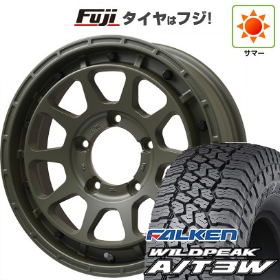 【新品】ジムニー 夏タイヤ ホイール４本セット 175/80R16 ファルケン ワイルドピーク A/T3W レアマイスター LMG DIEZ オリーブグリーン 16インチ