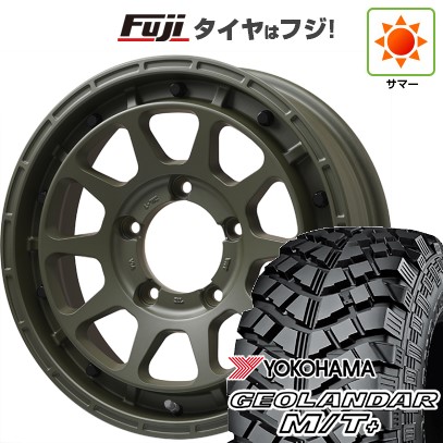 【新品】ジムニー 夏タイヤ ホイール4本セット 195/80R16 ヨコハマ ジオランダー M/T+ G001J レアマイスター LMG DIEZ オリーブグリーン 16インチ