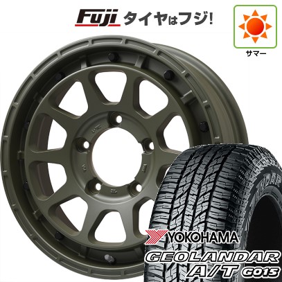 【新品】ジムニー 夏タイヤ ホイール4本セット 185/85R16 ヨコハマ ジオランダー A/T G015 WL/RBL レアマイスター LMG DIEZ オリーブグリーン 16インチ