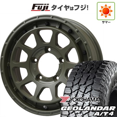 【新品】ジムニー 夏タイヤ ホイール4本セット 185/85R16 ヨコハマ ジオランダー A/T4 G018 WL/RBL レアマイスター LMG DIEZ オリーブグリーン 16インチ
