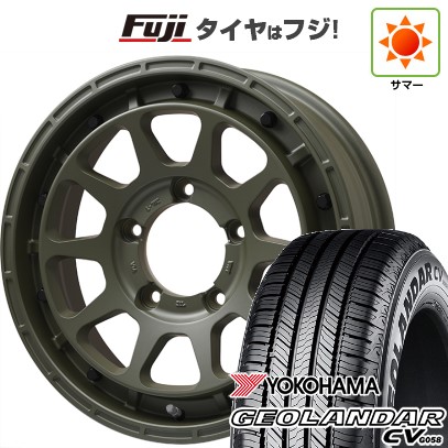 【新品】ジムニー 夏タイヤ ホイール4本セット 175/80R16 ヨコハマ ジオランダー CV G058 レアマイスター LMG DIEZ オリーブグリーン 16インチ