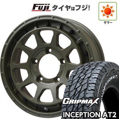 【新品】ジムニー 夏タイヤ ホイール４本セット 175/80R16 グリップマックス インセプション A/TII RWL(限定) レアマイスター LMG DIEZ オリーブグリーン 16インチ