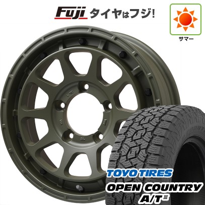 【新品】ジムニーシエラ 夏タイヤ ホイール4本セット 215/70R16 トーヨー オープンカントリー A/T III RBL レアマイスター LMG DIEZ オリーブグリーン 16インチ