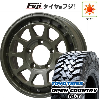 【新品】ジムニー 夏タイヤ ホイール4本セット 195/80R16 トーヨー オープンカントリー M/T レアマイスター LMG DIEZ オリーブグリーン 16インチ