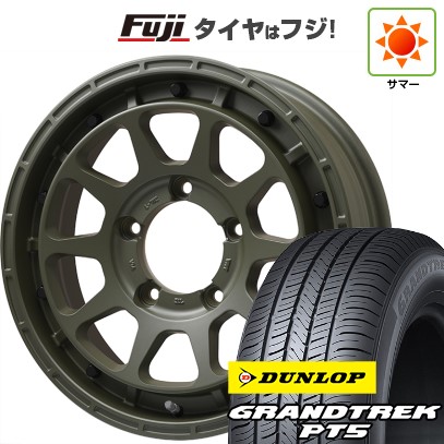 【新品】ジムニー 夏タイヤ ホイール４本セット 175/80R16 ダンロップ グラントレック PT5 レアマイスター LMG DIEZ オリーブグリーン 16インチ