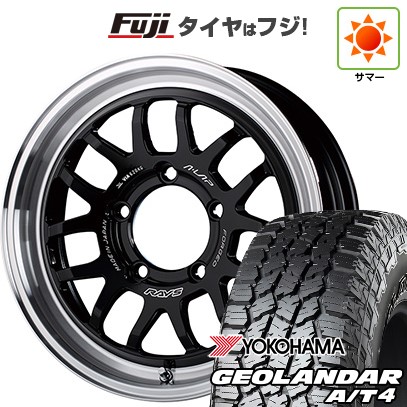 ジムニー 夏タイヤ ホイール4本セット 185/85R16 ヨコハマ ジオランダー A/T4 G018 WL/RBL RAYS レイズ A LAP-07X 16インチ