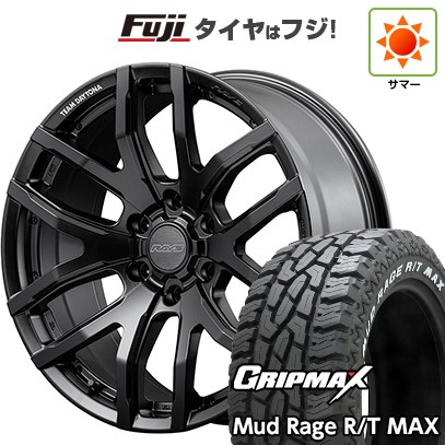 プラド/ハイラックス 夏タイヤ ホイール4本セット 265/70R17 グリップマックス マッドレイジR/T MAX RWL(限定) RAYS レイズ デイトナ F6ゲイン ブラックエディション 17インチ
