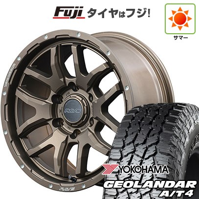プラド/ハイラックス 夏タイヤ ホイール4本セット 265/70R17 ヨコハマ ジオランダー A/T4 G018 OWL/RBL RAYS レイズ デイトナ F6ブースト 17インチ
