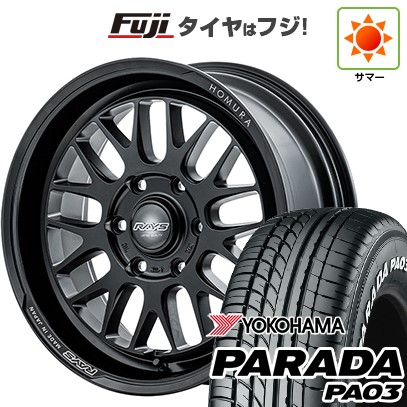 ハイエース200系 夏タイヤ ホイール4本セット 225/50R18 107/105H ヨコハマ PARADA PA03 ホワイトレター RAYS レイズ ホムラ 2X9L-RA 18インチ