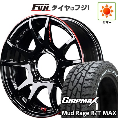 ジムニー 夏タイヤ ホイール4本セット 185/85R16 グリップマックス マッドレイジR/T MAX RWL(限定) RAYS レイズ グラムライツ 57JV REV LIMIT EDITION 16インチ