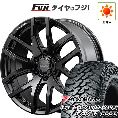 プラド/ハイラックス 夏タイヤ ホイール4本セット 265/70R17 ヨコハマ ジオランダー M/T G003 RAYS レイズ デイトナ F6ゲイン ブラックエディション 17インチ
