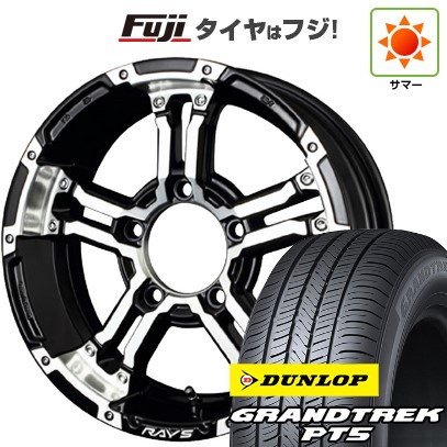ジムニー 夏タイヤ ホイール4本セット 175/80R16 ダンロップ グラントレック PT5 RAYS レイズ デイトナ FDX-J 16インチ