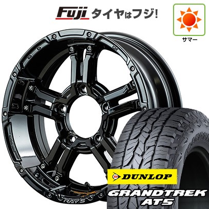 ジムニー 夏タイヤ ホイール4本セット 175/80R16 ダンロップ グラントレック AT5 RAYS レイズ デイトナ FDX-J コレクション 16インチ