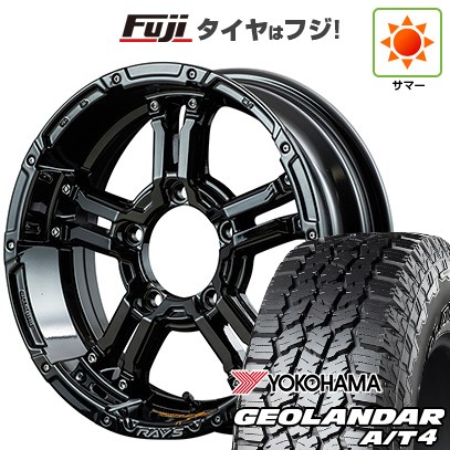 ジムニー 夏タイヤ ホイール4本セット 185/85R16 ヨコハマ ジオランダー A/T4 G018 WL/RBL RAYS レイズ デイトナ FDX-J コレクション 16インチ