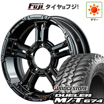 ジムニー 夏タイヤ ホイール4本セット 185/85R16 ブリヂストン デューラー M/T674 RAYS レイズ デイトナ FDX-J コレクション 16インチ
