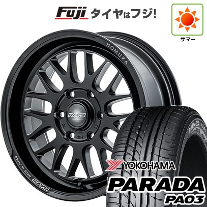 ハイエース200系 夏タイヤ ホイール4本セット 225/50R18 107/105H ヨコハマ PARADA PA03 ブラックレター RAYS レイズ ホムラ 2X9L-RA 18インチ